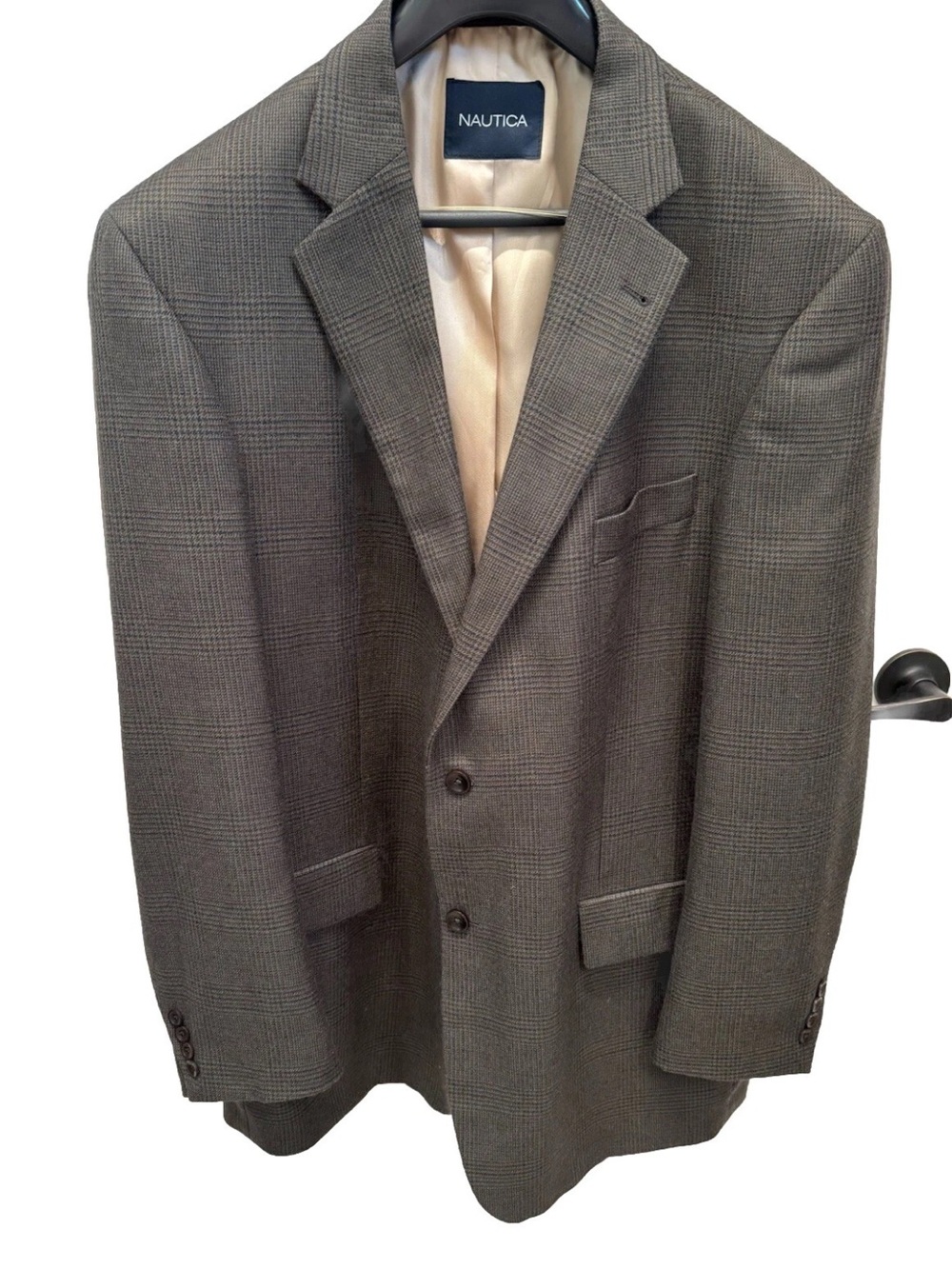 Nautica Men's Gray Glen Plaid Sport Coat Sz. 48L